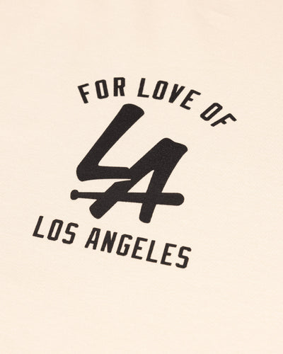 LA Bat Pima Cotton T-Shirt (Cream) - Baseballism Online