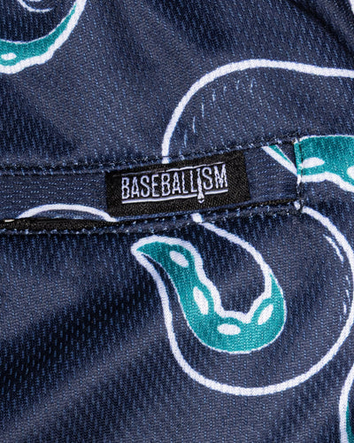 Mariners Monster Diamond Air Mesh Shorts (Navy) - Seattle Mariners - Baseballism Online