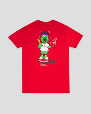 Mascot Bobblehead T-Shirt (Red) - Philadelphia Phillies - Baseballism Online