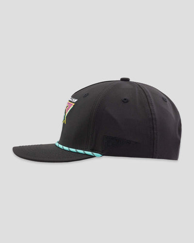 Shark Attack Rope Cap - Black - Baseballism Online