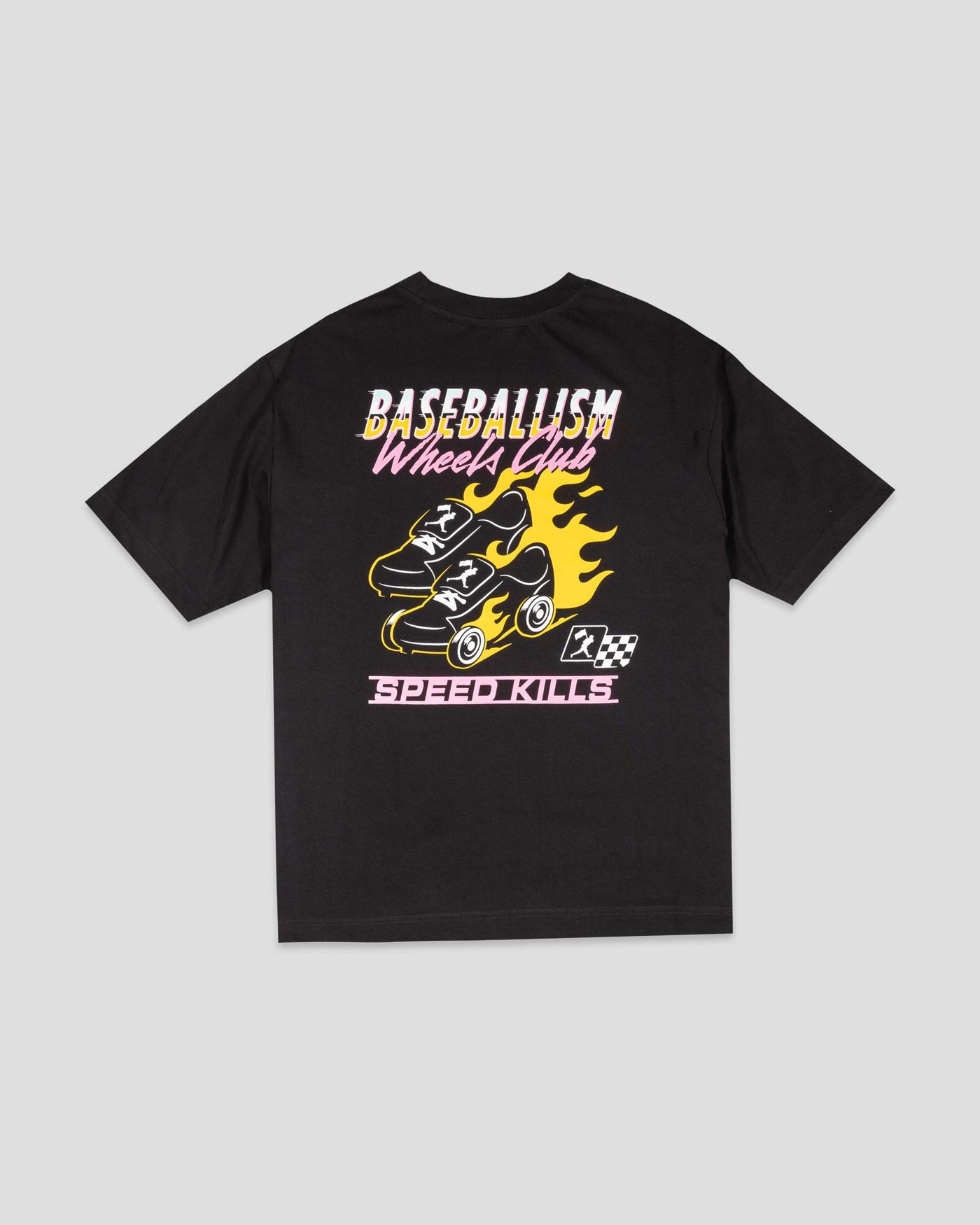 Speed Kills Pima Cotton T-Shirt - Black - Baseballism Online