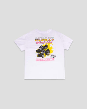 Speed Kills T-Shirt (White) - Youth - Baseballism Online