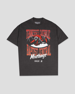 Tennessee Catholic Baptist Central Oversized T-Shirt (Carbon) - Baseballism x Austin Schultz - Baseballism Online
