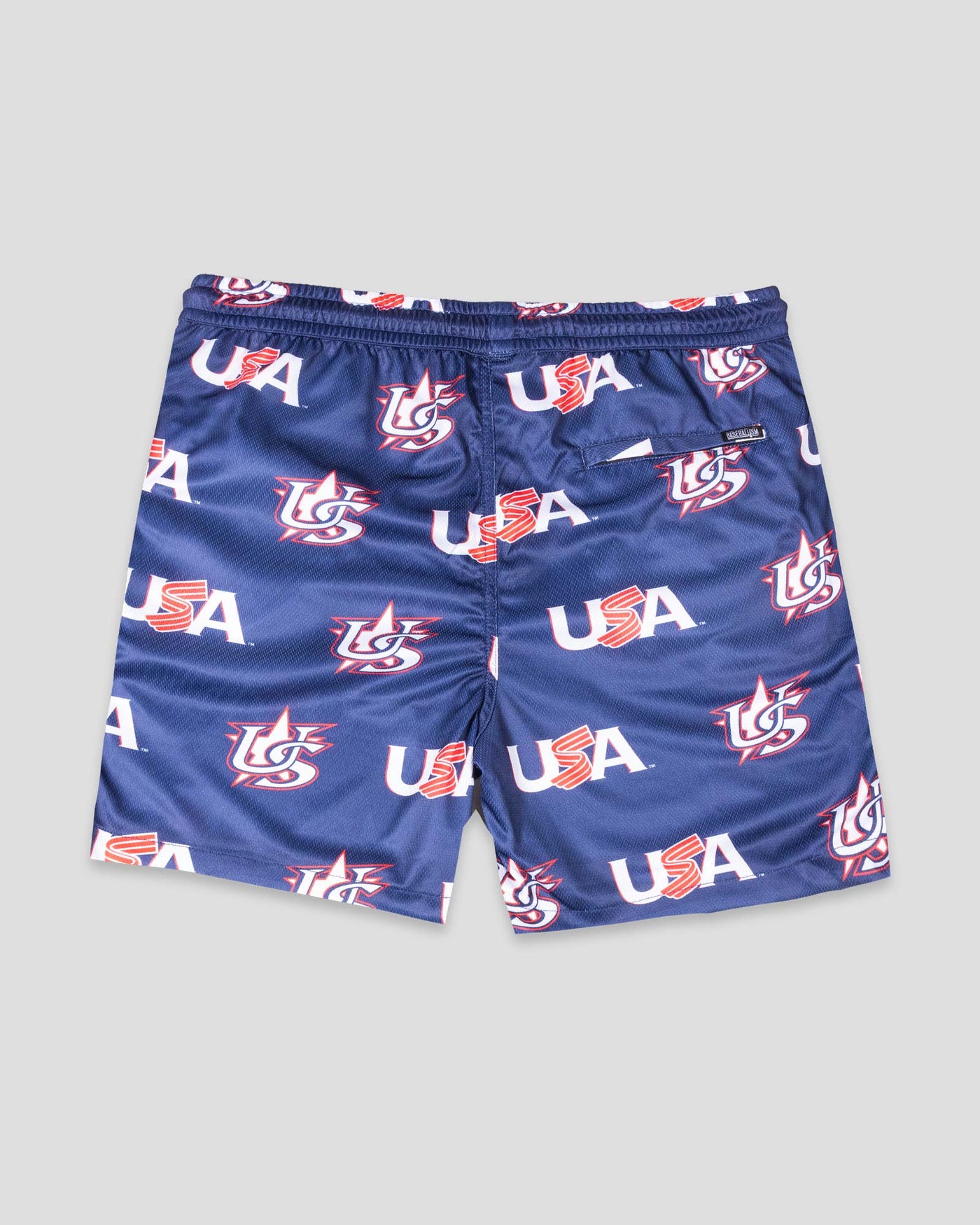 USA Pattern Diamond Air Mesh Shorts (Navy) - Baseballism x USA Baseball