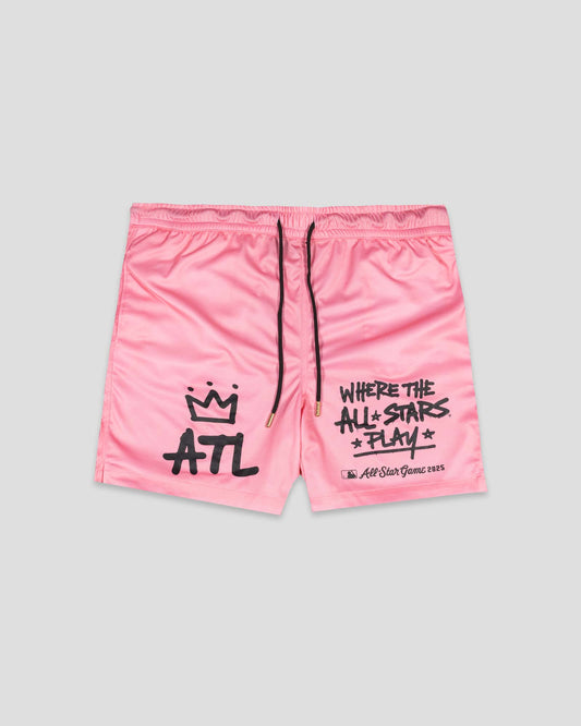 Where the All Stars Play Diamond Air Youth Mesh Shorts (Pink) - All-Star Game 2025 - Baseballism Online