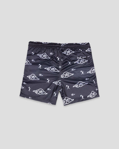 Kumo (Cloud) Anime Diamond Air Mesh Shorts Black
 - Youth