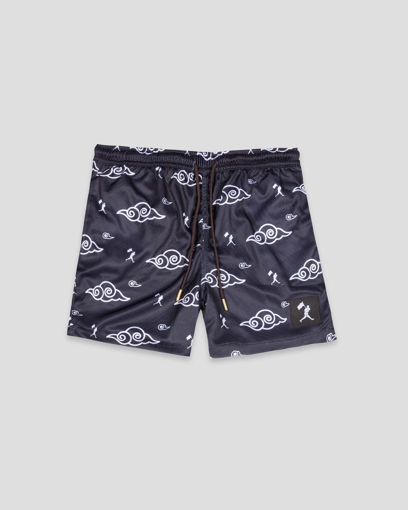 Kumo (Cloud) Anime Diamond Air Mesh Shorts Black
 - Youth