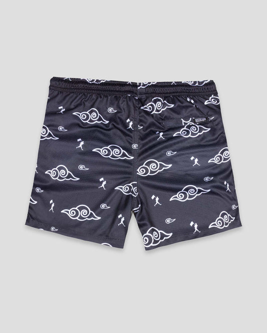 Kumo (Cloud) Anime Diamond Air Mesh Shorts Black - Baseballism Online