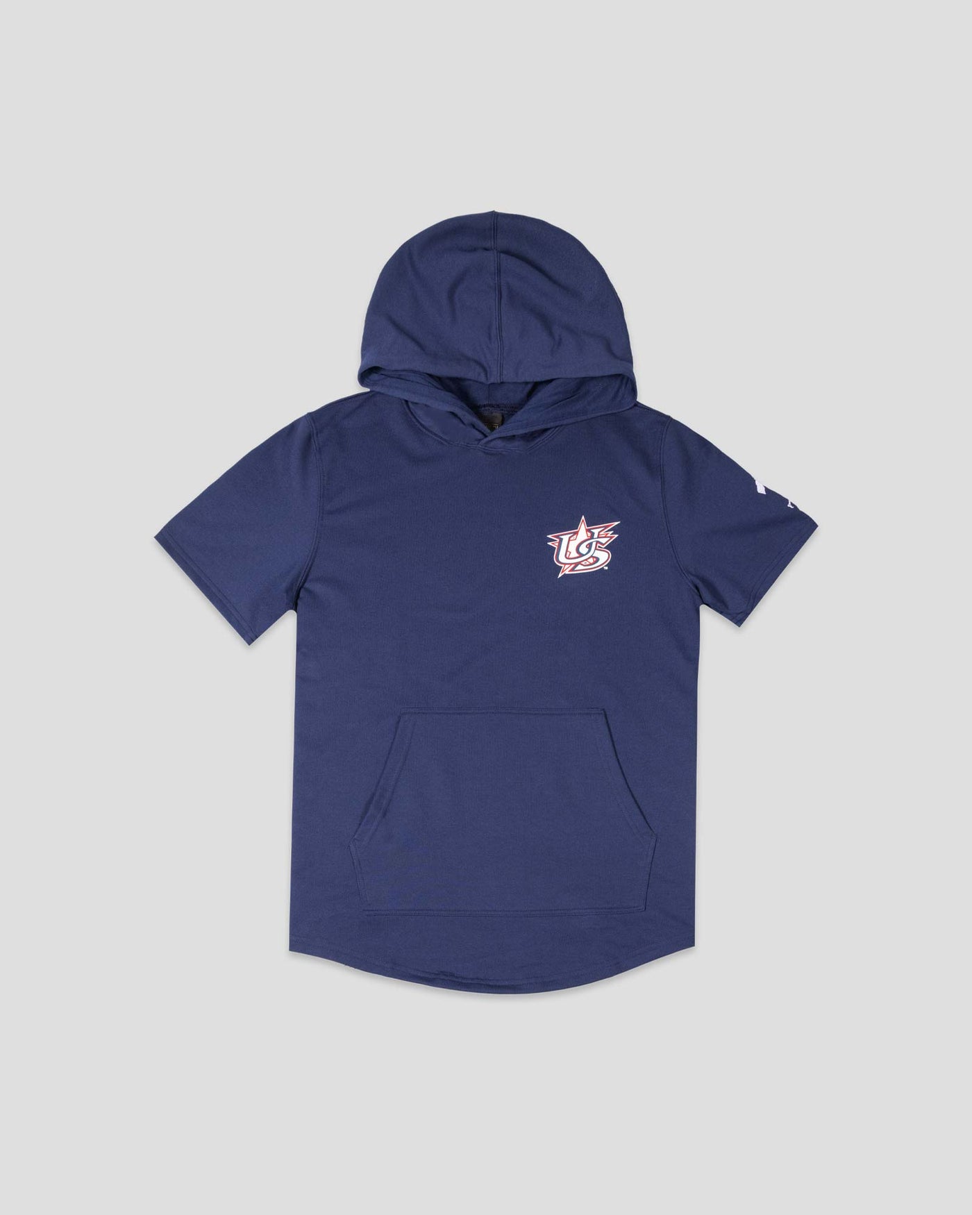 Youth Short Sleeve Hoodie (Navy) - Baseballism x USA Baseball