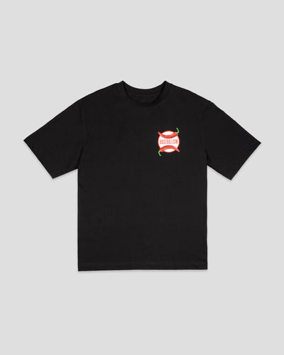 High Heat Hot Sauce Glow in the Dark Pima Cotton T-Shirt - Black