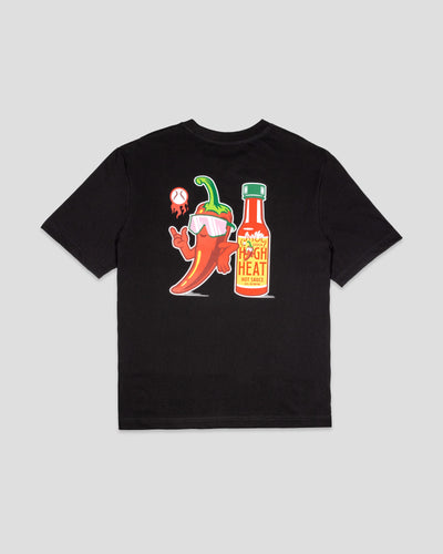 High Heat Hot Sauce Glow in the Dark Pima Cotton T-Shirt - Black