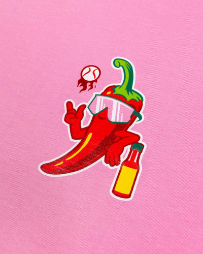 High Heat Hot Sauce Glow in the Dark T-Shirt (Pink) - Youth