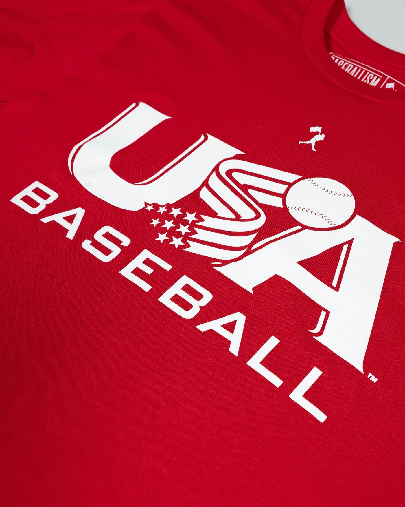Traditional T-Shirt (Red) - Baseballism x USA Baseball - Baseballism Online