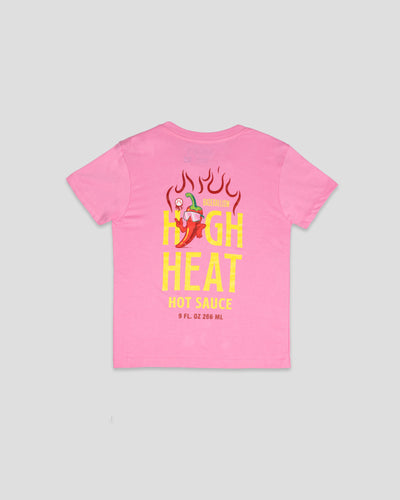 High Heat Hot Sauce Glow in the Dark T-Shirt (Pink) - Youth