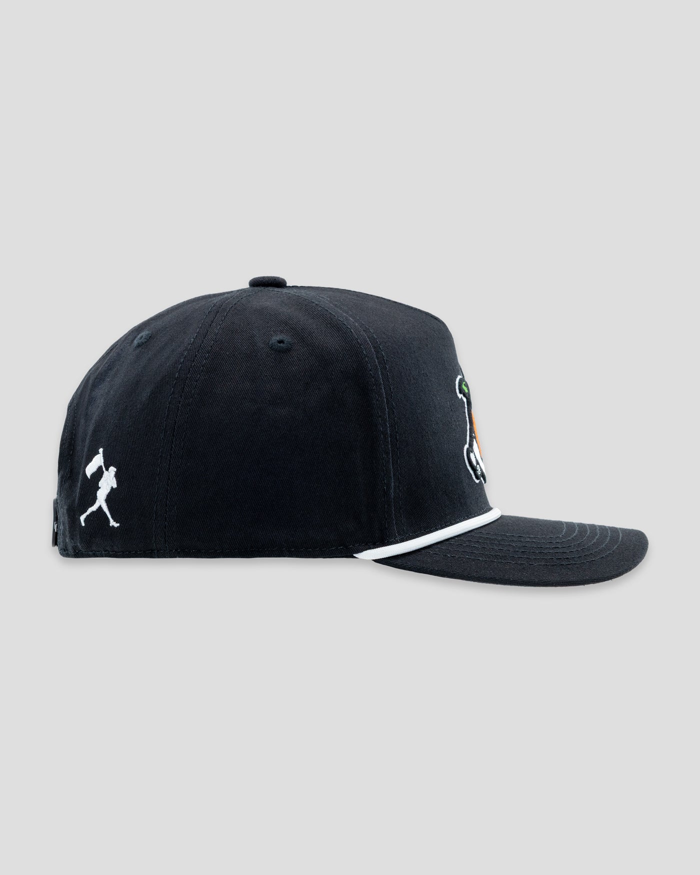 Naranjeros 5 Panel Rope Cap - Black