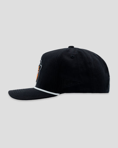 Naranjeros 5 Panel Rope Cap - Black