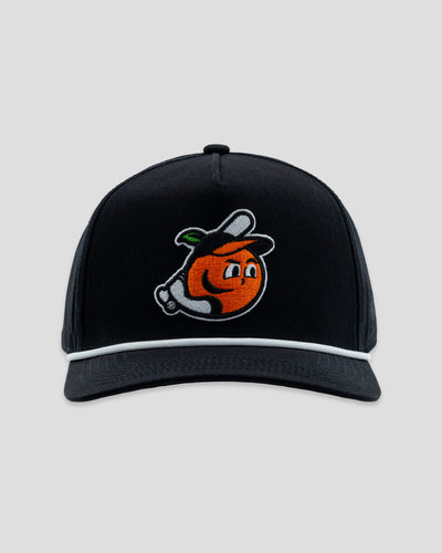 Naranjeros 5 Panel Rope Cap - Black