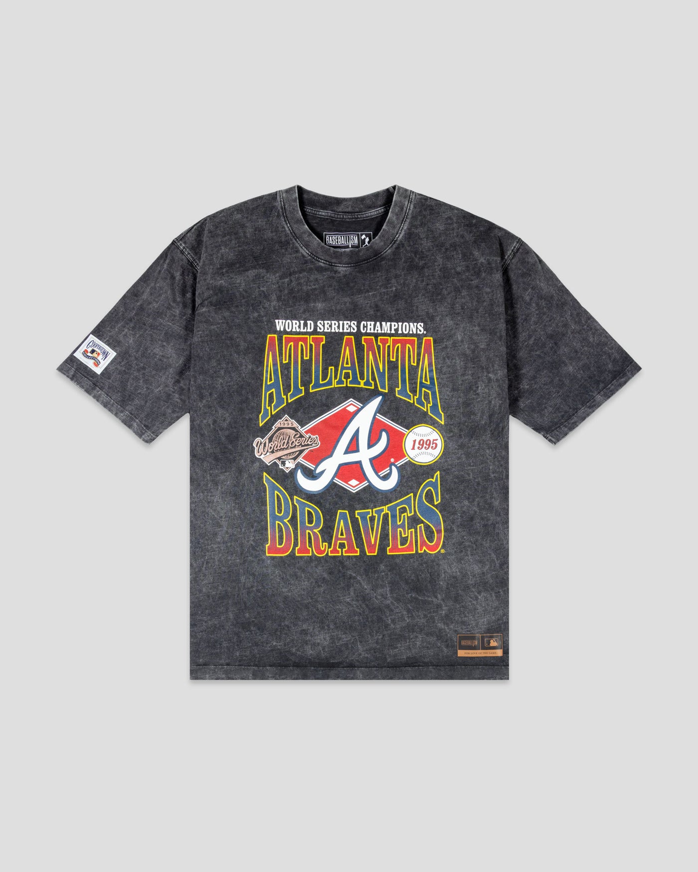 World Series 1995 Relaxed Fit T-Shirt (Black Acid Wash) - Atlanta Braves