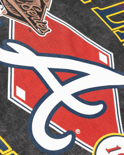 World Series 1995 Relaxed Fit T-Shirt (Black Acid Wash) - Atlanta Braves