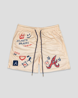 Crayon Series Diamond Air Mesh Shorts - Atlanta Braves - Baseballism Online