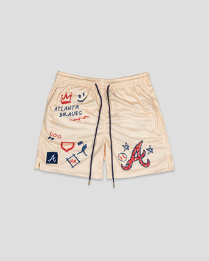 Crayon Series Diamond Air Youth Mesh Shorts - Atlanta Braves - Baseballism Online