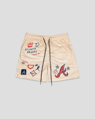 Crayon Series Diamond Air Youth Mesh Shorts - Atlanta Braves - Baseballism Online