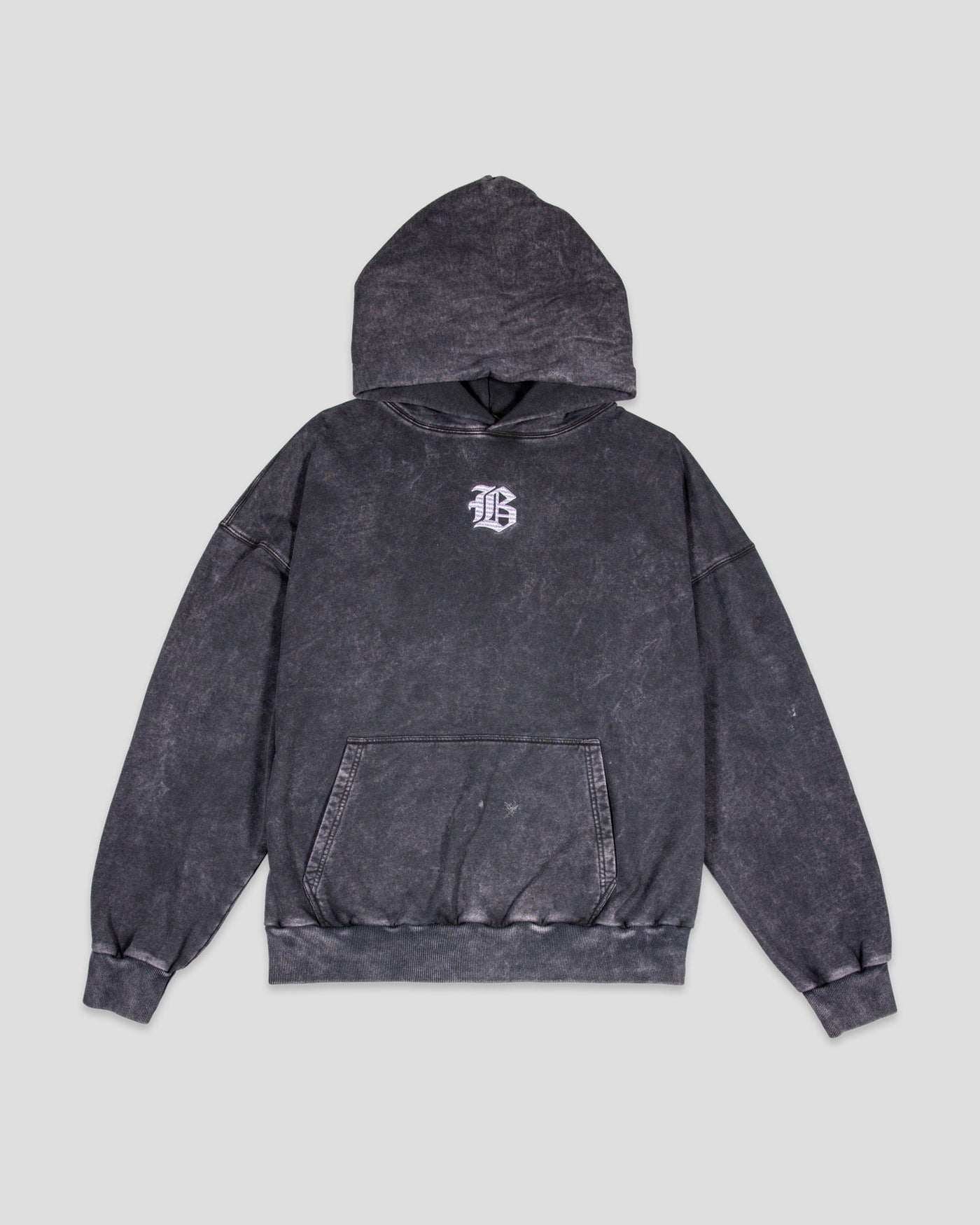 Ballplayer B Oversized Acid Wash Hoodie - Baseballism Online