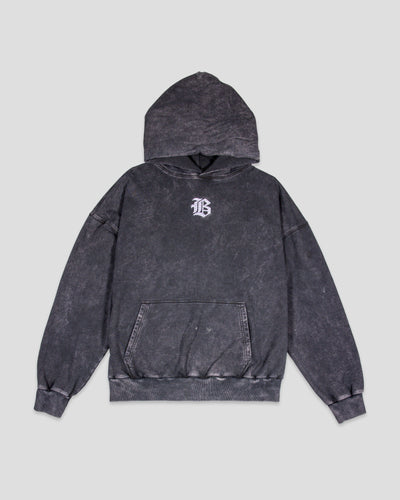 Ballplayer B Oversized Acid Wash Hoodie - Baseballism Online
