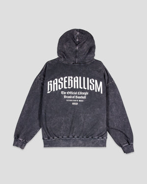 Ballplayer B Oversized Acid Wash Hoodie - Baseballism Online