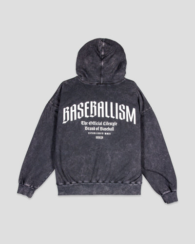Ballplayer B Oversized Acid Wash Hoodie - Baseballism Online