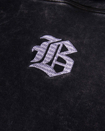 Ballplayer B Oversized Acid Wash Hoodie - Baseballism Online