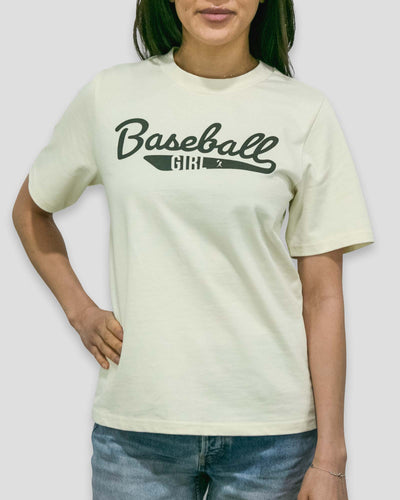 Baseball Girl - Camiseta de calentamiento de peso pesado para mujer 