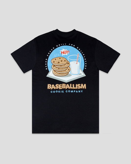 Cookies & Milk T-Shirt - Black - Baseballism Online