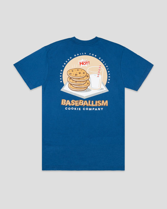 Cookies & Milk T-Shirt - Blue - Baseballism Online