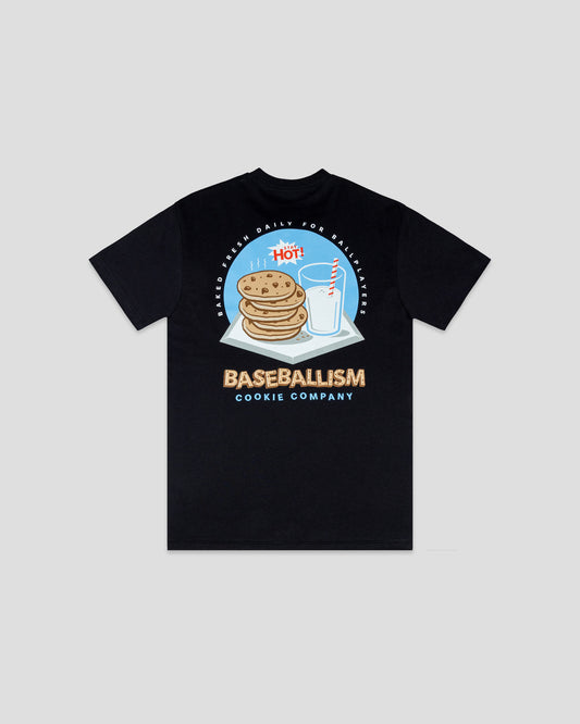 Cookies & Milk T-Shirt (Black) - Youth - Baseballism Online
