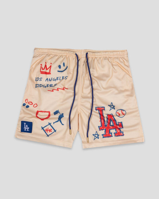 Crayon Series Diamond Air Mesh Shorts - Los Angeles Dodgers - Baseballism Online
