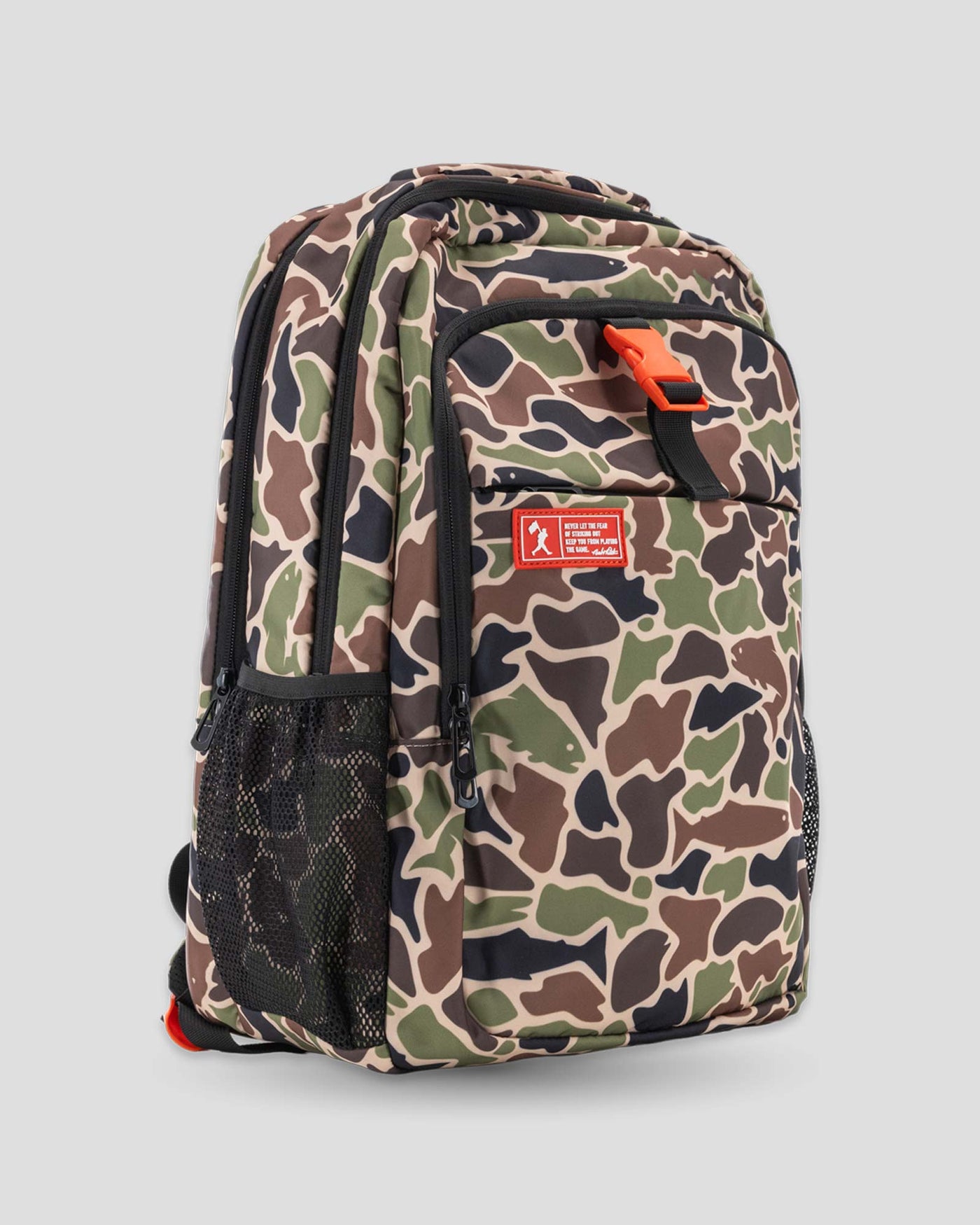 Angler Camo No Fear Cap Clip Backpack
