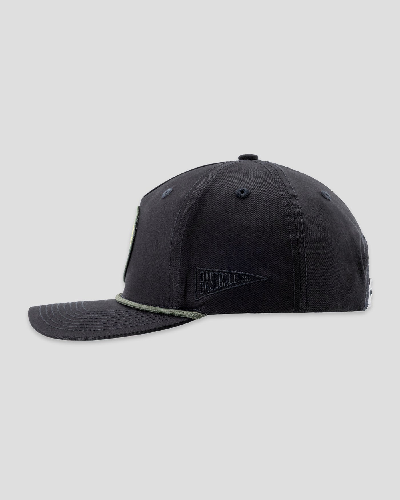 Fishing Club Patch Rope Cap - Black