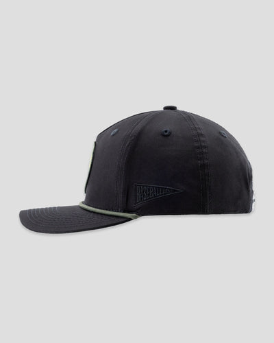 Fishing Club Patch Rope Cap - Black