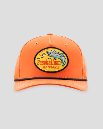 Fishing Club Patch Rope Cap - Orange