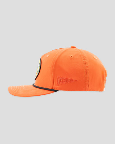 Fishing Club Patch Rope Cap - Orange