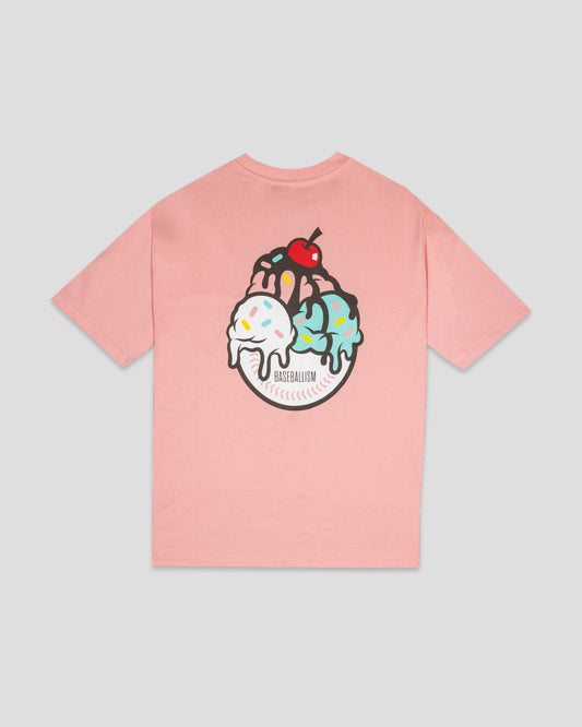 Frozen Treats Ice Cream Sundae Pima Cotton T-Shirt - Strawberry - Baseballism Online