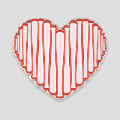 Pin of the Month - February 2025 - Bat Heart (Free with Purchase) - Baseballism Online