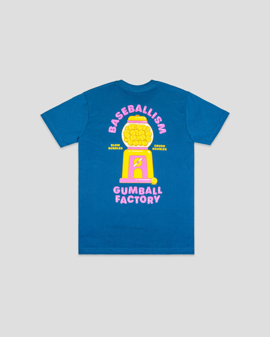 Gumball Factory T-Shirt (Royal) - Youth - Baseballism Online