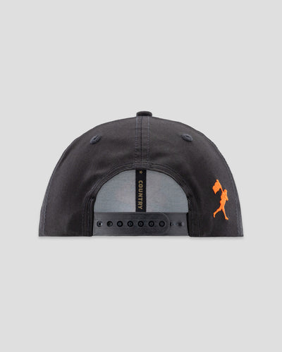 Hardball Hunter Five Panel Rope Cap - Black - Baseballism Online