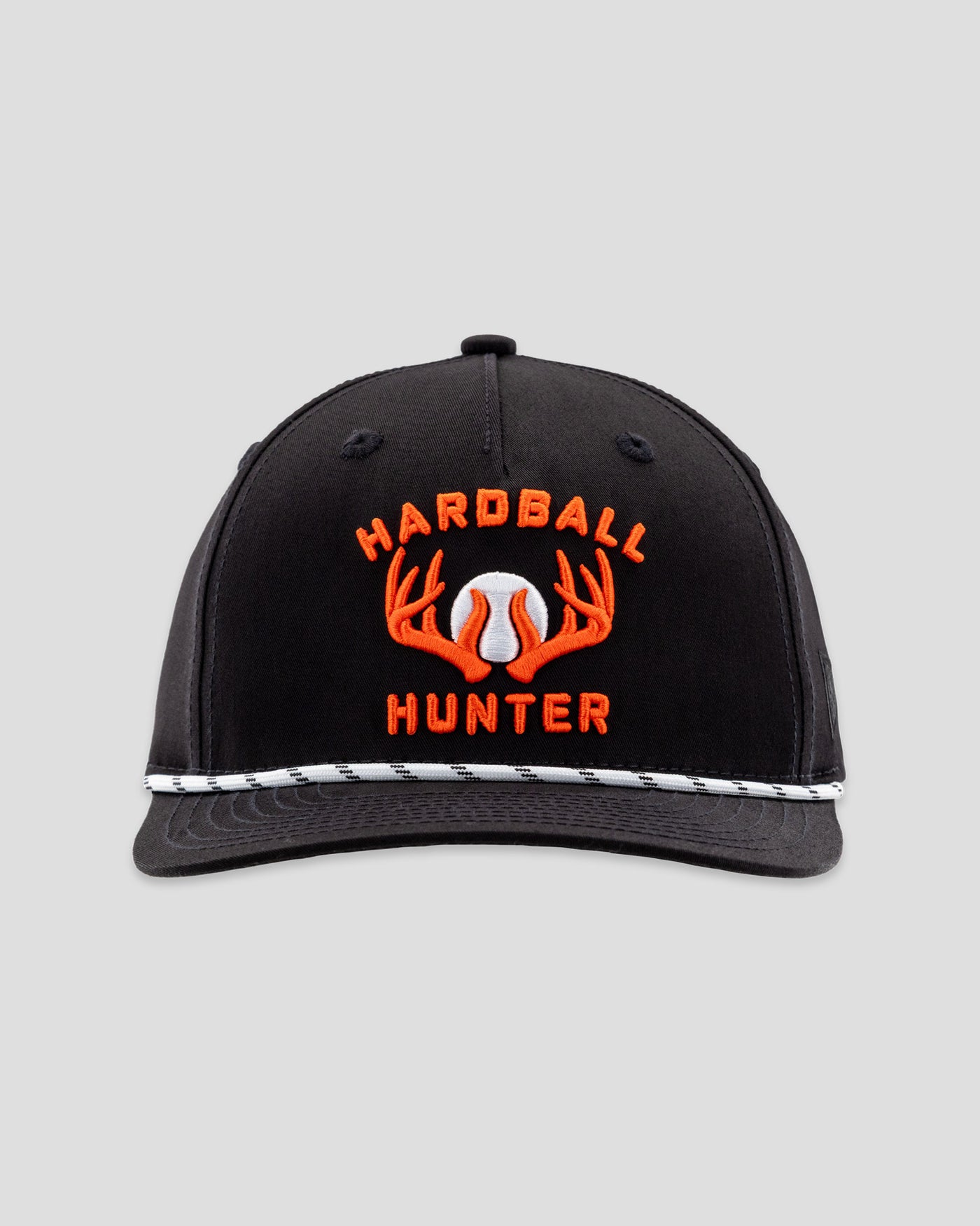 Hardball Hunter Five Panel Rope Cap - Black - Baseballism Online