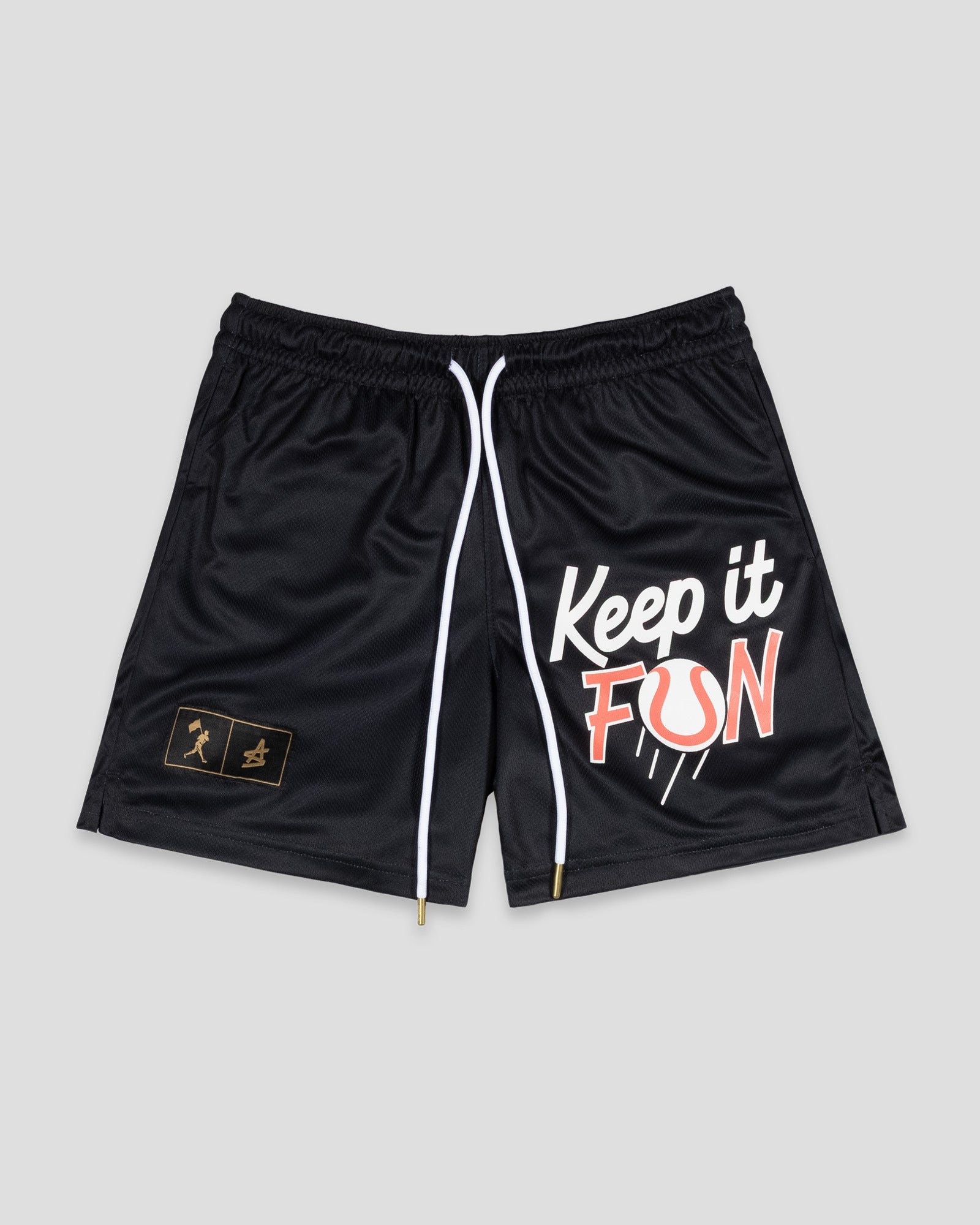 Keep It Fun Diamond Air Mesh Shorts (Black) - Baseballism x Austin Sch