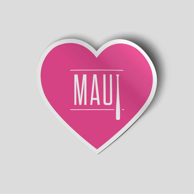 Corazón de Maui Pegatina