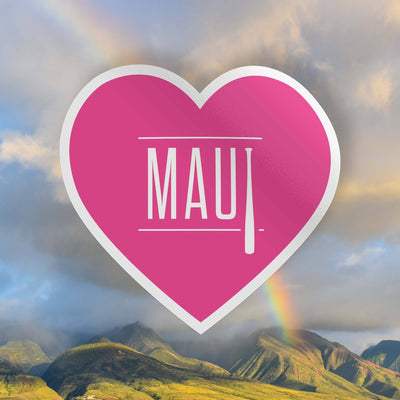 Corazón de Maui Pegatina