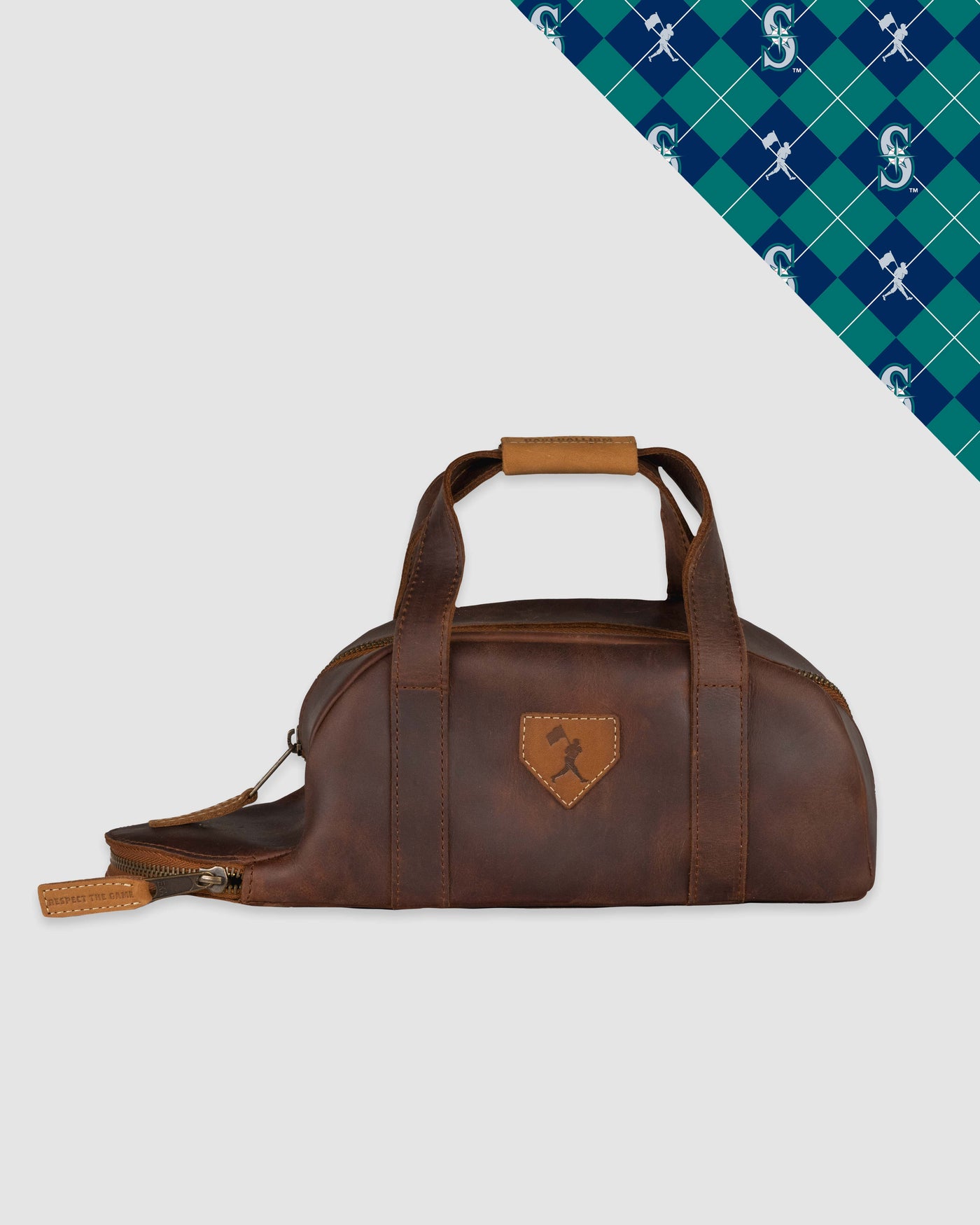 Glove Leather Toiletry Bat Bag - Seattle Mariners - Baseballism Online